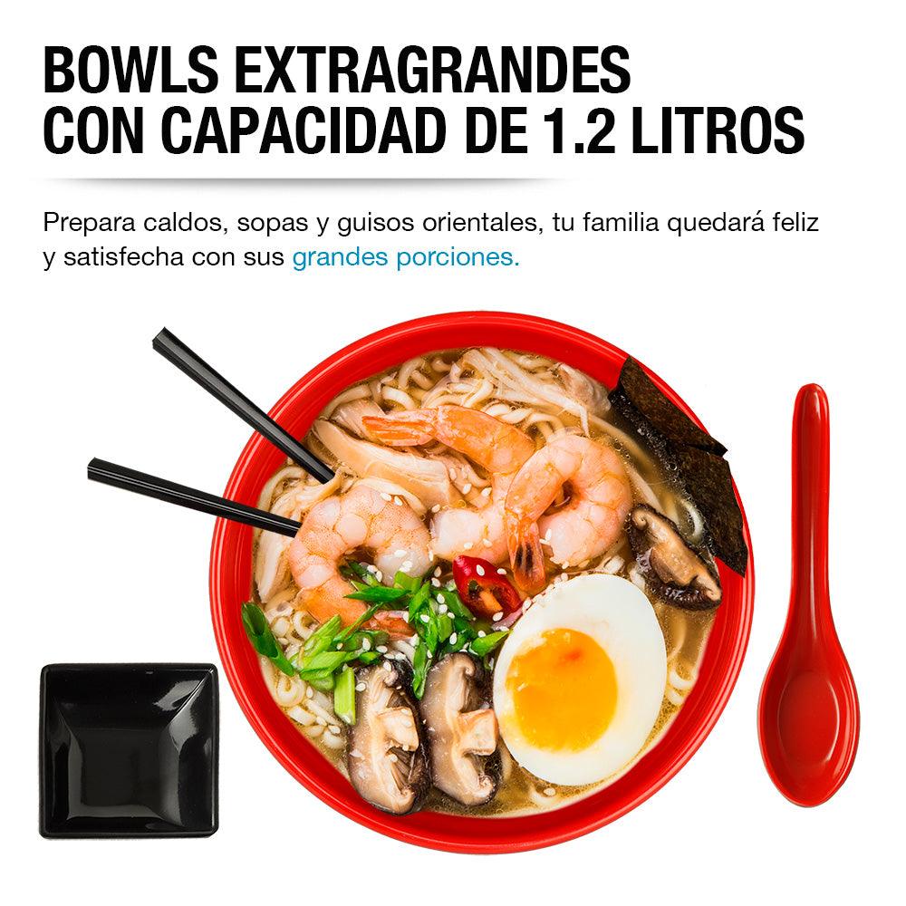 Vajilla de Melamina para Ramen de 16 Piezas, 4 Personas