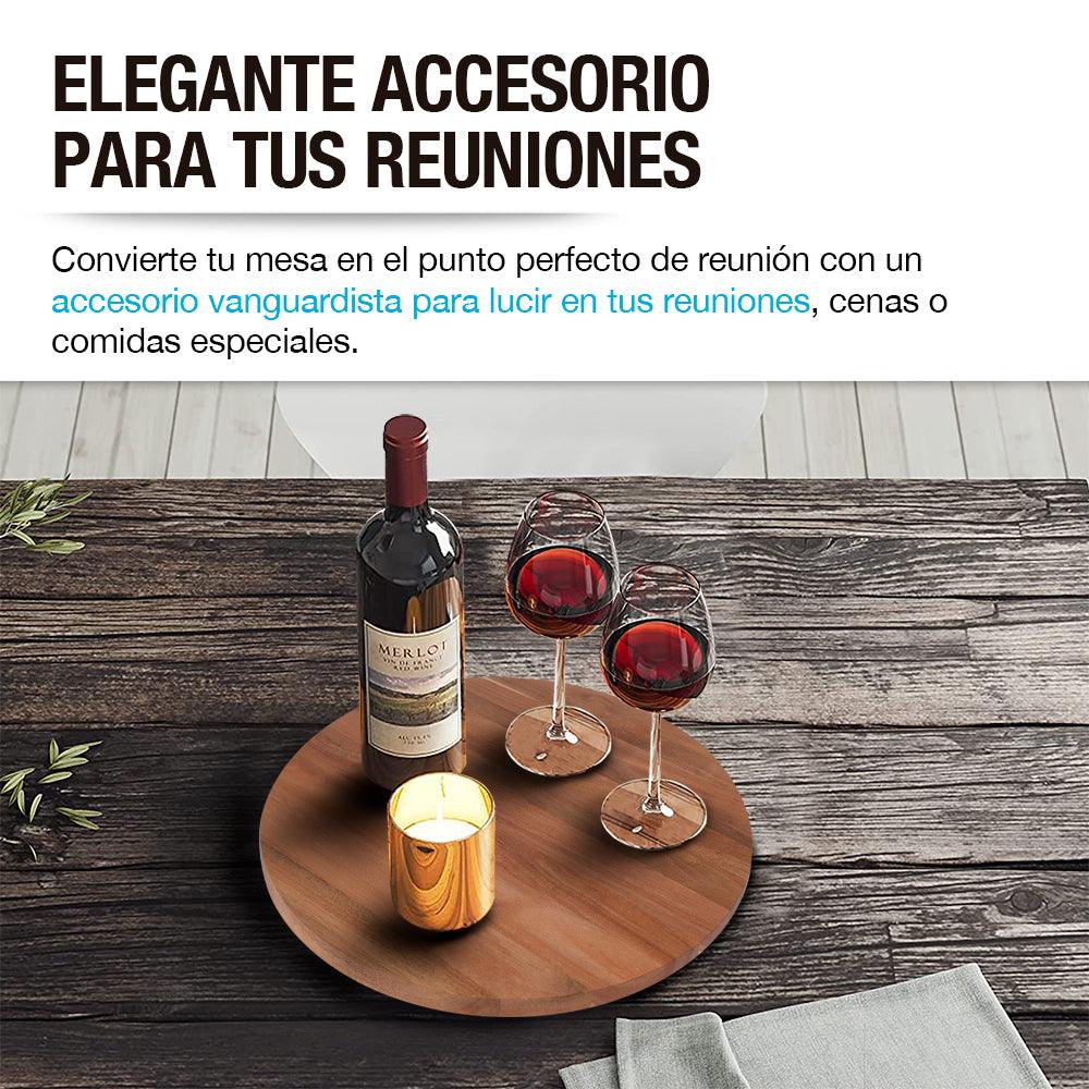 Organizador Giratorio Lazy Susan de Acacia de 38 cm Casa Litus