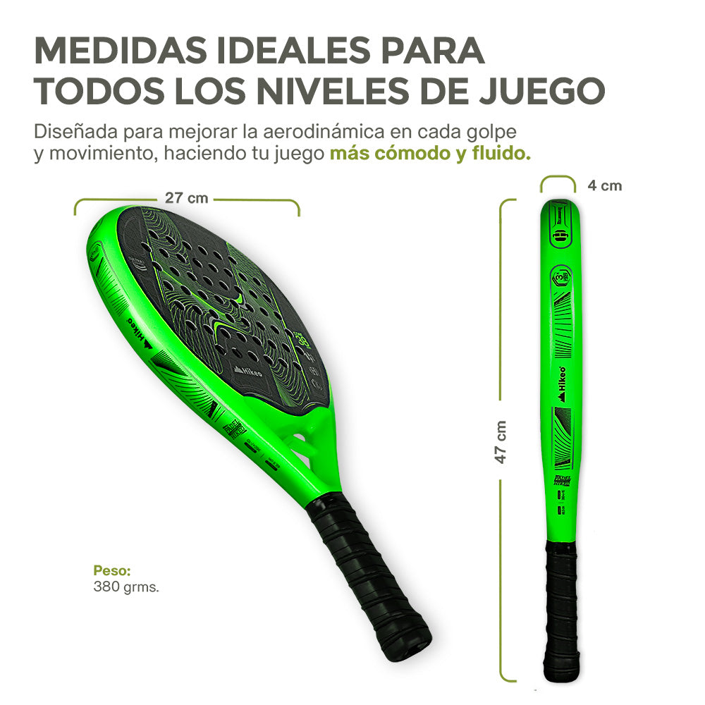 Pala de Pádel Premium con Funda, Pelotas y Grip, Raqueta para todos los Niveles