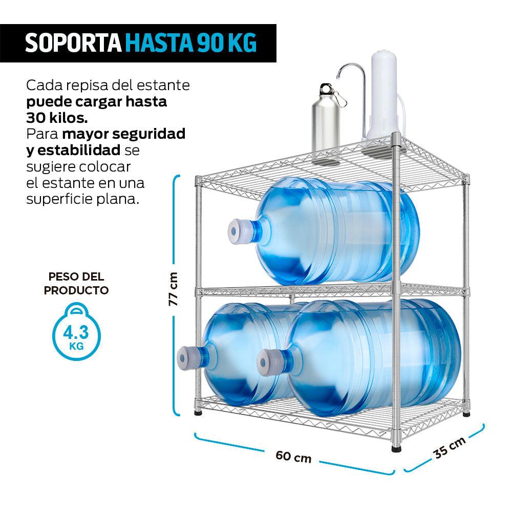 Estante Organizador de Metal con 3 Repisas Multiusos