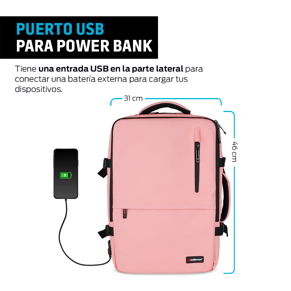 Mochila para Laptop de 15.5 Pulgadas, 30 L con Puerto USB