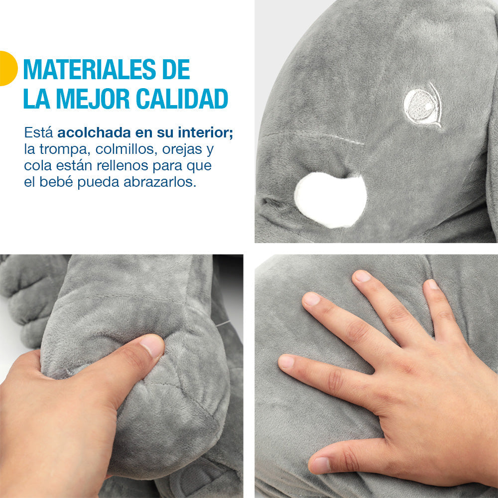 Almohada de Soporte para Bebé Elefante Peluche Gigante