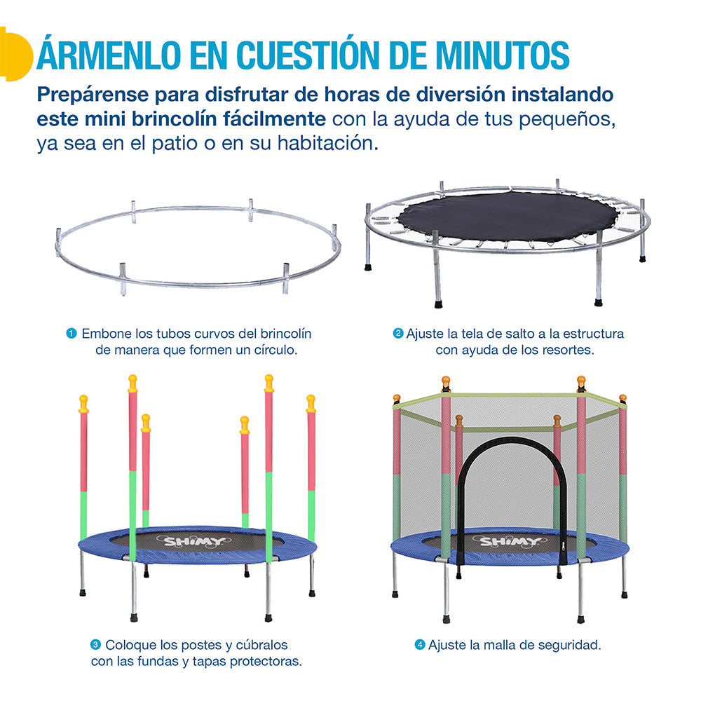 Brincolín Infantil con Red para Niños de 3 a 12 Años