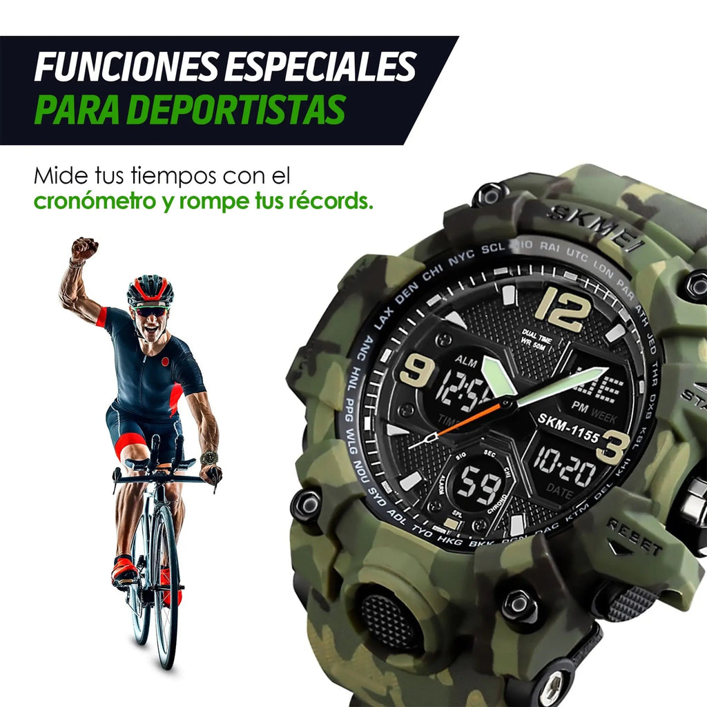 Reloj Digital y Analógico Deportivo Contra Agua 1155b
