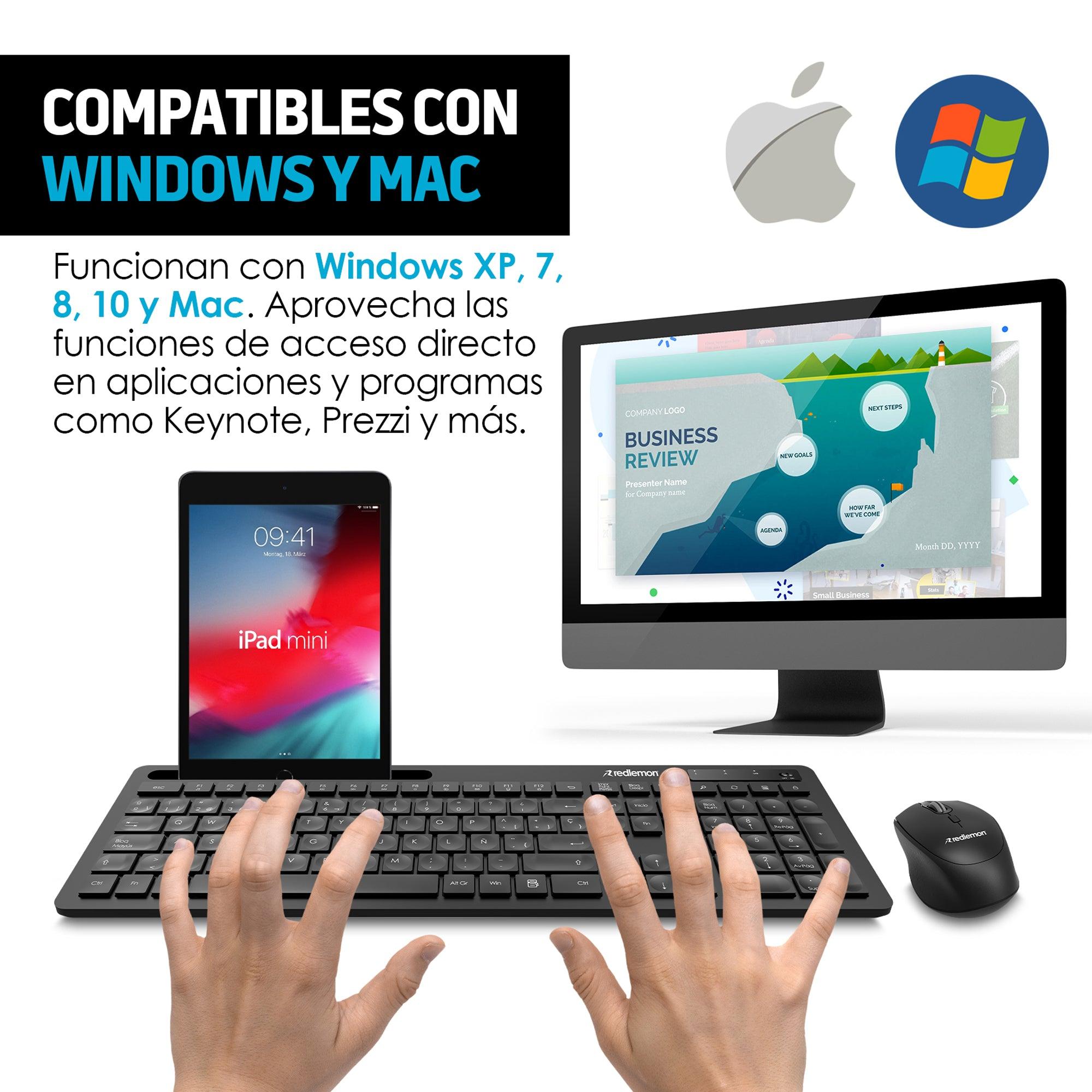 Kit de teclado y mouse inalámbricos USB