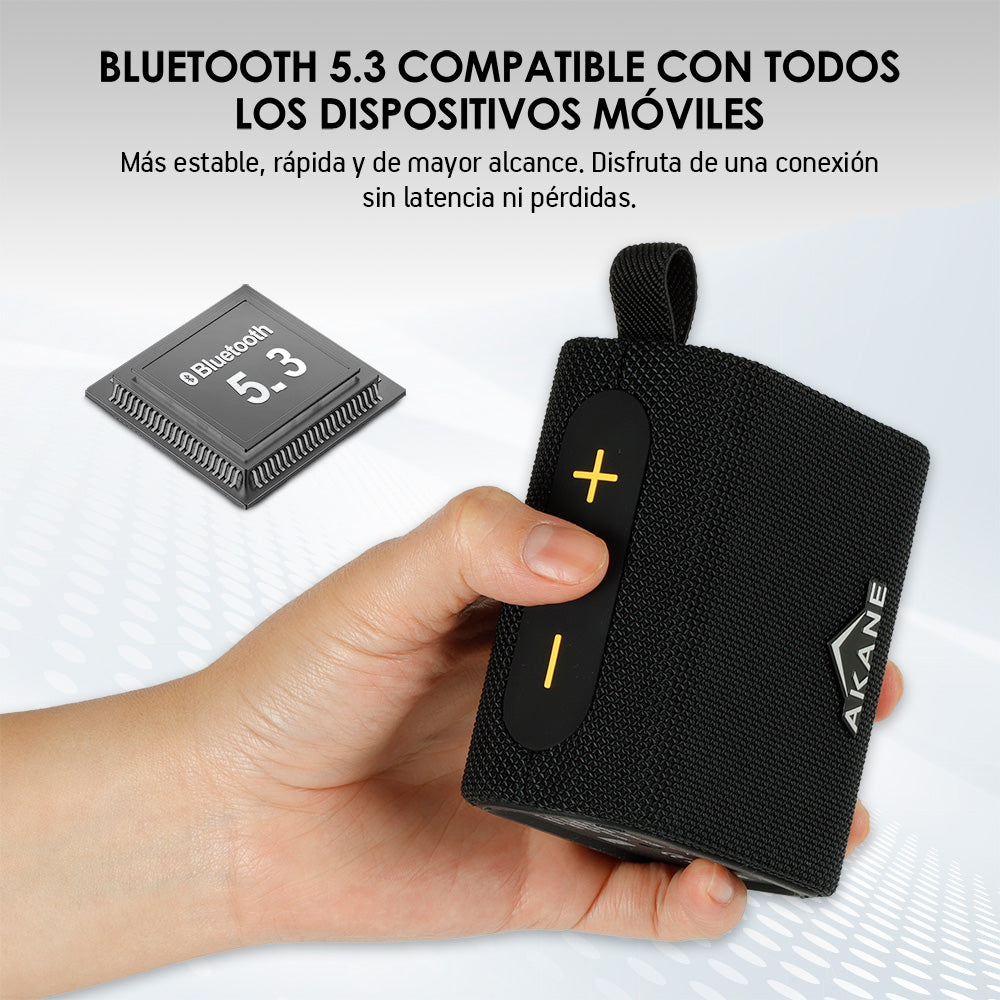 Bocina Bluetooth 5.3 Portátil Ultra Potente 7 W Resistente al Agua IP67