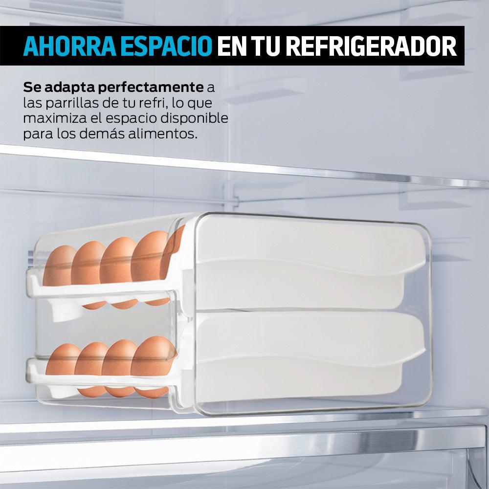 Organizador de 40 Huevos con 2 Cajones para Refrigerador