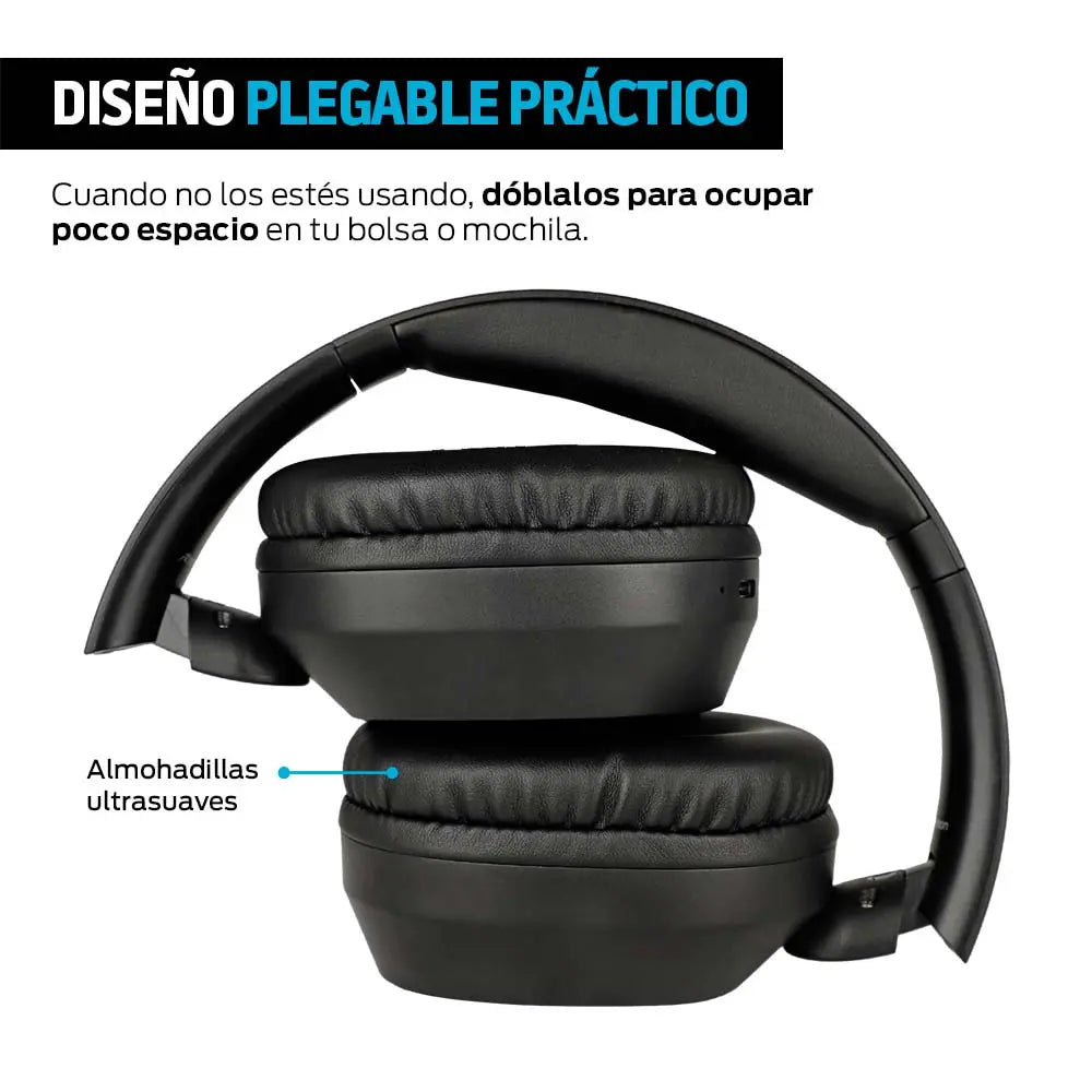 Audífonos Bluetooth 5.3 de diadema con hasta 50 h