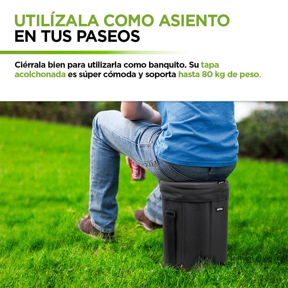Hielera Térmica Plegable Impermeable XL con Asiento 20 Litros Hikeo