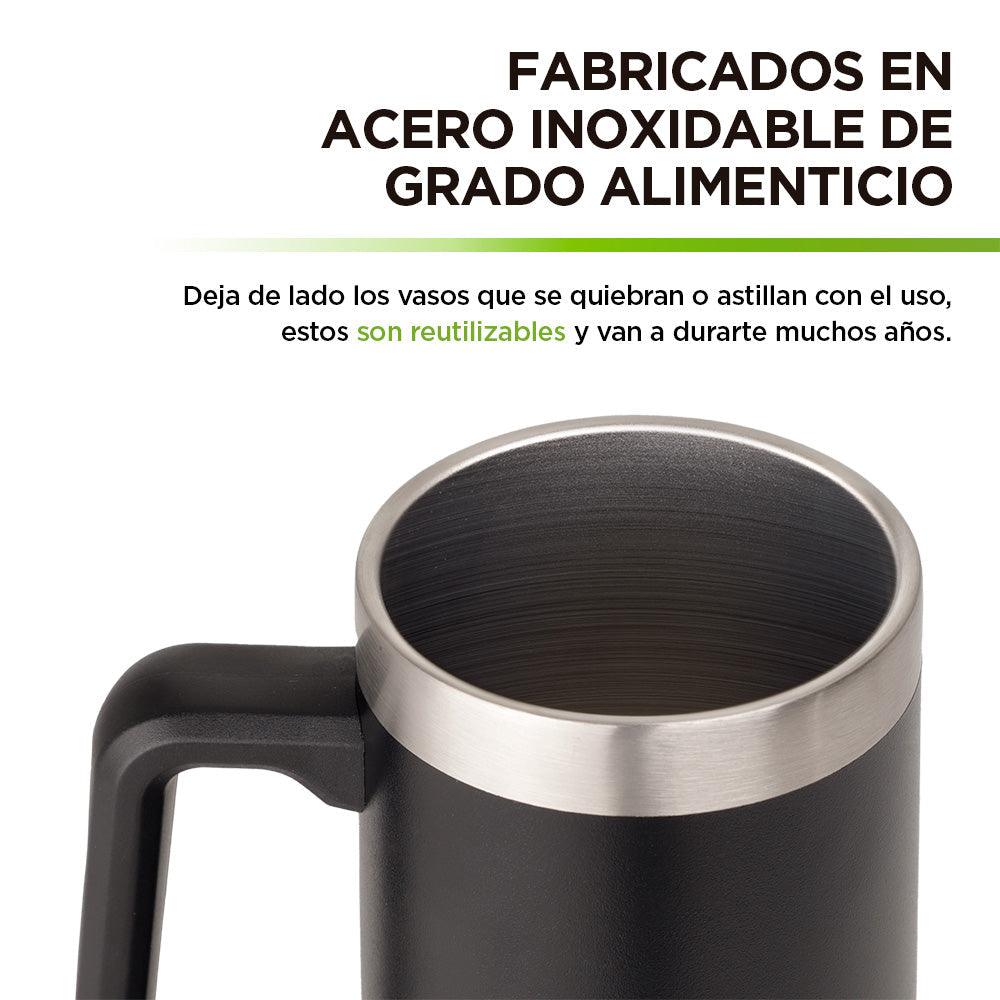 Set de 2 Tarros Cerveceros de Acero Inoxidable 730 ml HIKEO