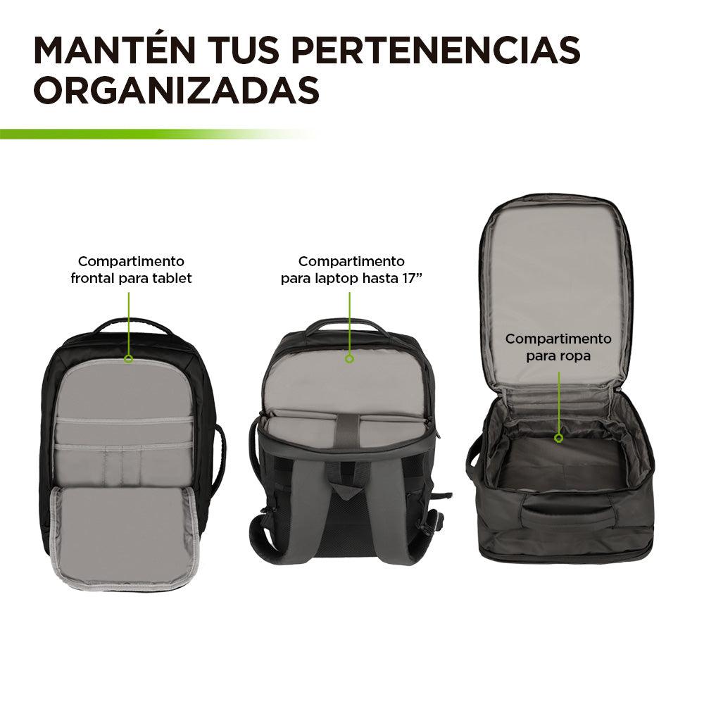 Mochila de Viaje Expandible con Candado y Puerto USB HIKEO