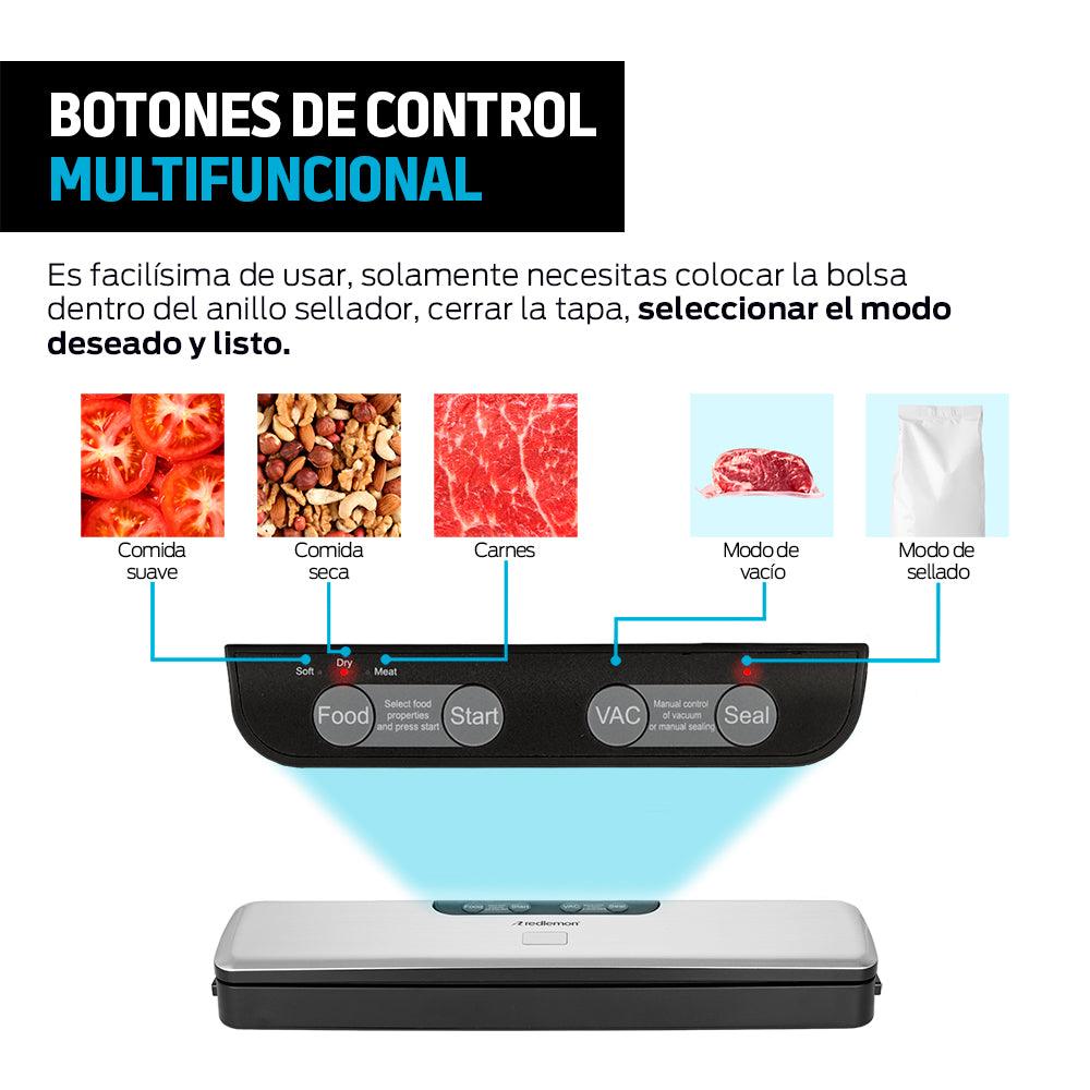 Selladora al Vacío para Alimentos con 30 Bolsas
