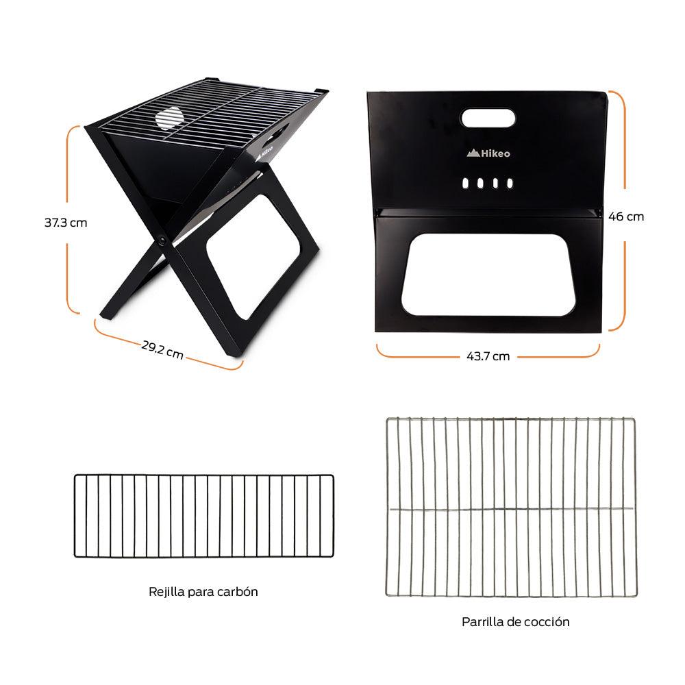 Asador de Carbón Portátil Plegable para Carne Asada Parrillada