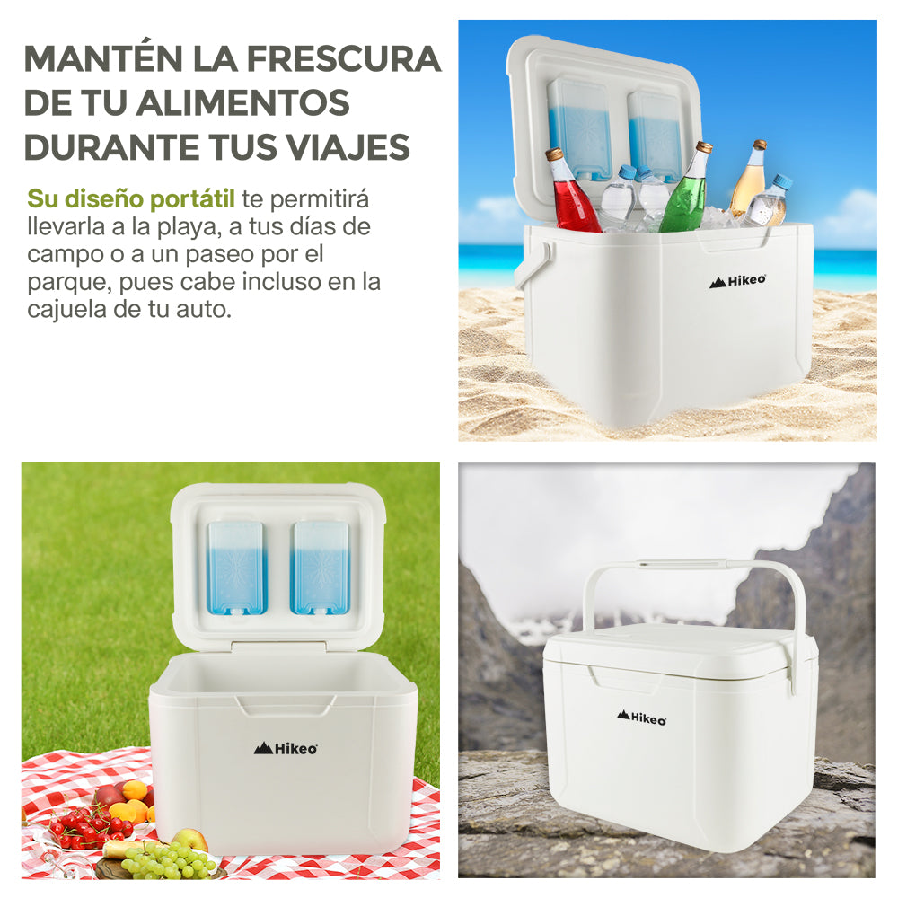 Hielera Rígida de 18 L para 28 Latas con Bloques Fríos HIKEO