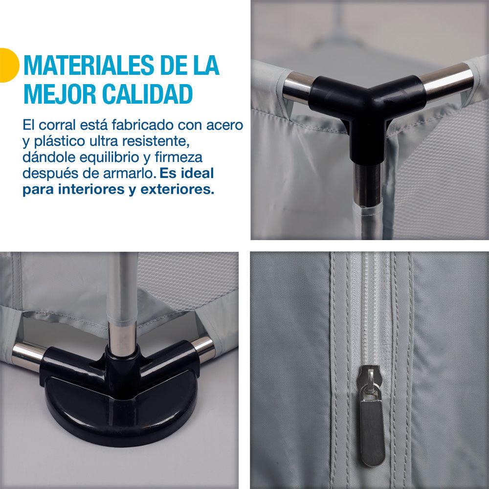 Corral Portátil para Bebé de 139 x 120 cm con Bolsa Shimy
