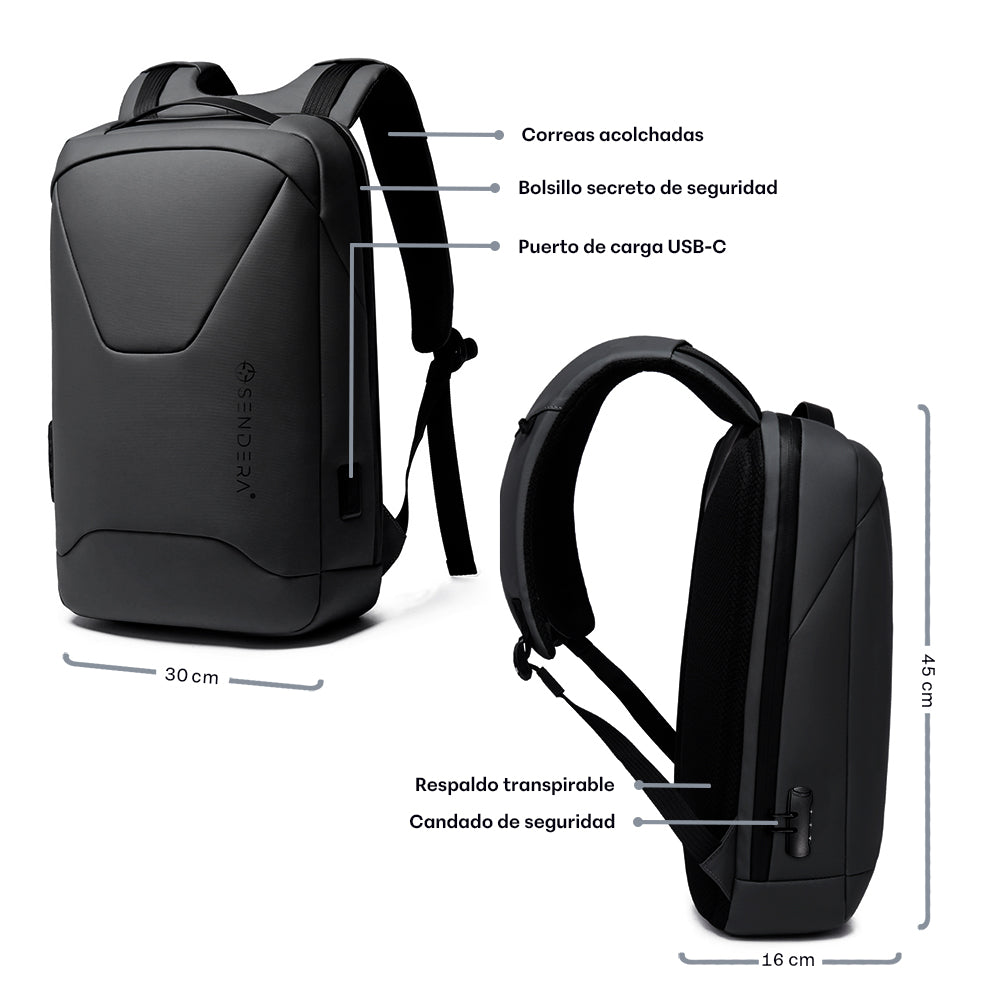 Mochila de 21 L para Laptop de 16.5 Pulgadas con Candado