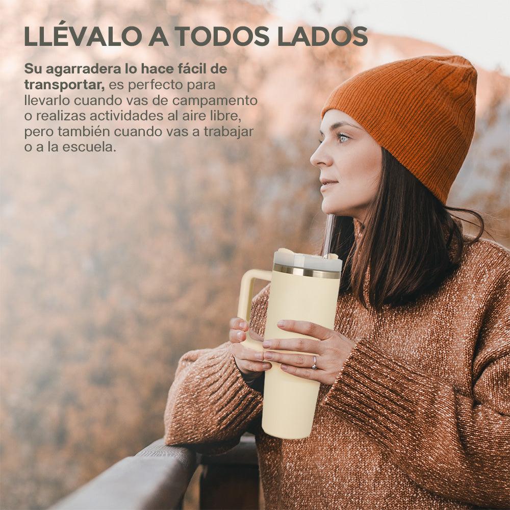 Termo de Viaje de 1.2 L con Asa y Popote HIKEO