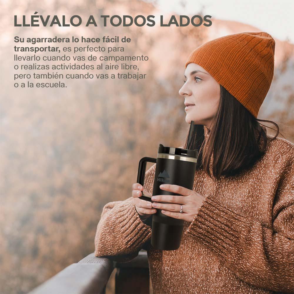 Termo de Viaje de 1.2 L con Asa y Popote HIKEO