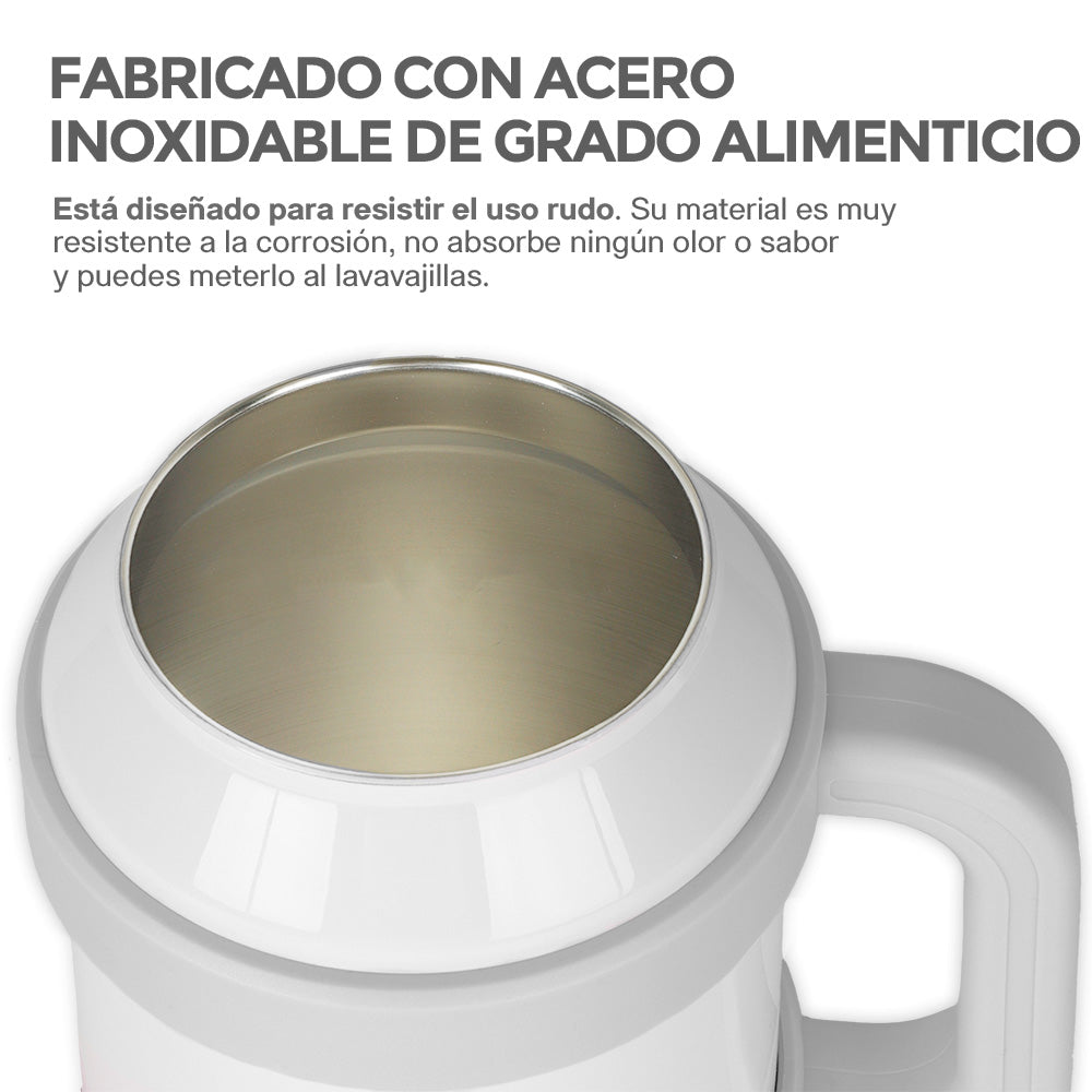 Termo de Acero Inoxidable 1.5 L con Popote y Asa HIKEO