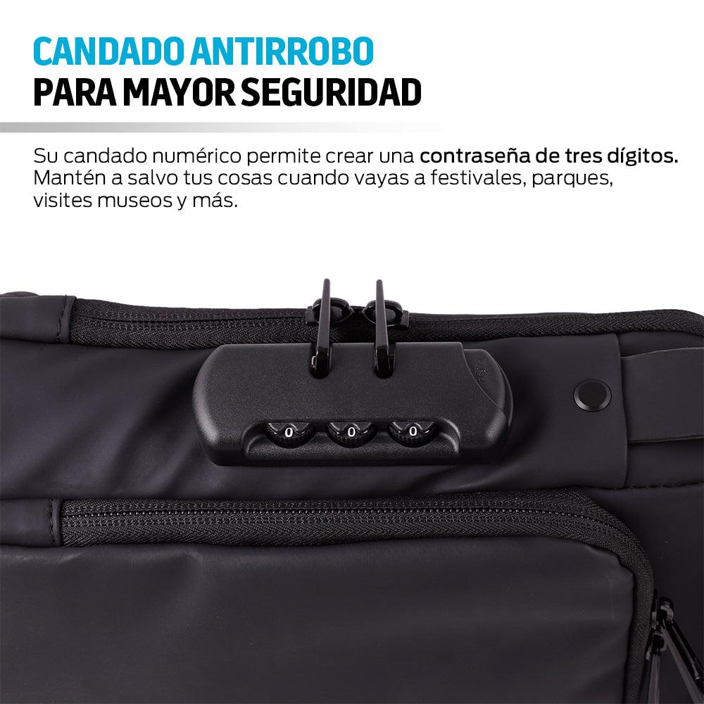 Mochila Antirrobo Mini Impermeable Crossbody con Puerto USB