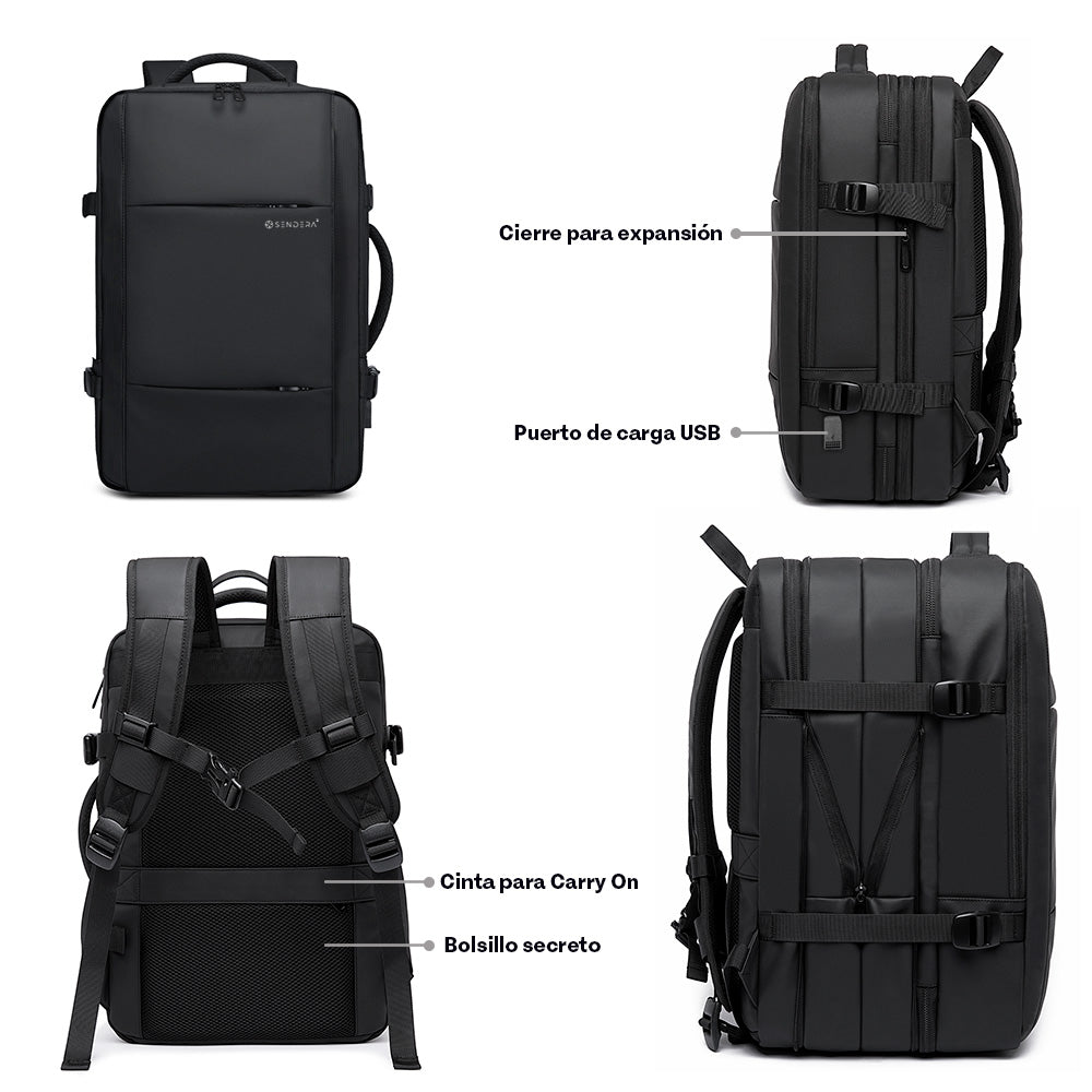 Mochila Expandible de 22 a 35 L para Laptop de 18 Pulgadas