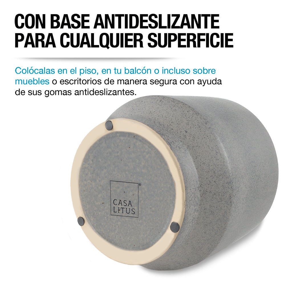 Macetas de Cerámica Grandes para Exteriores e Interiores 3 Pz.