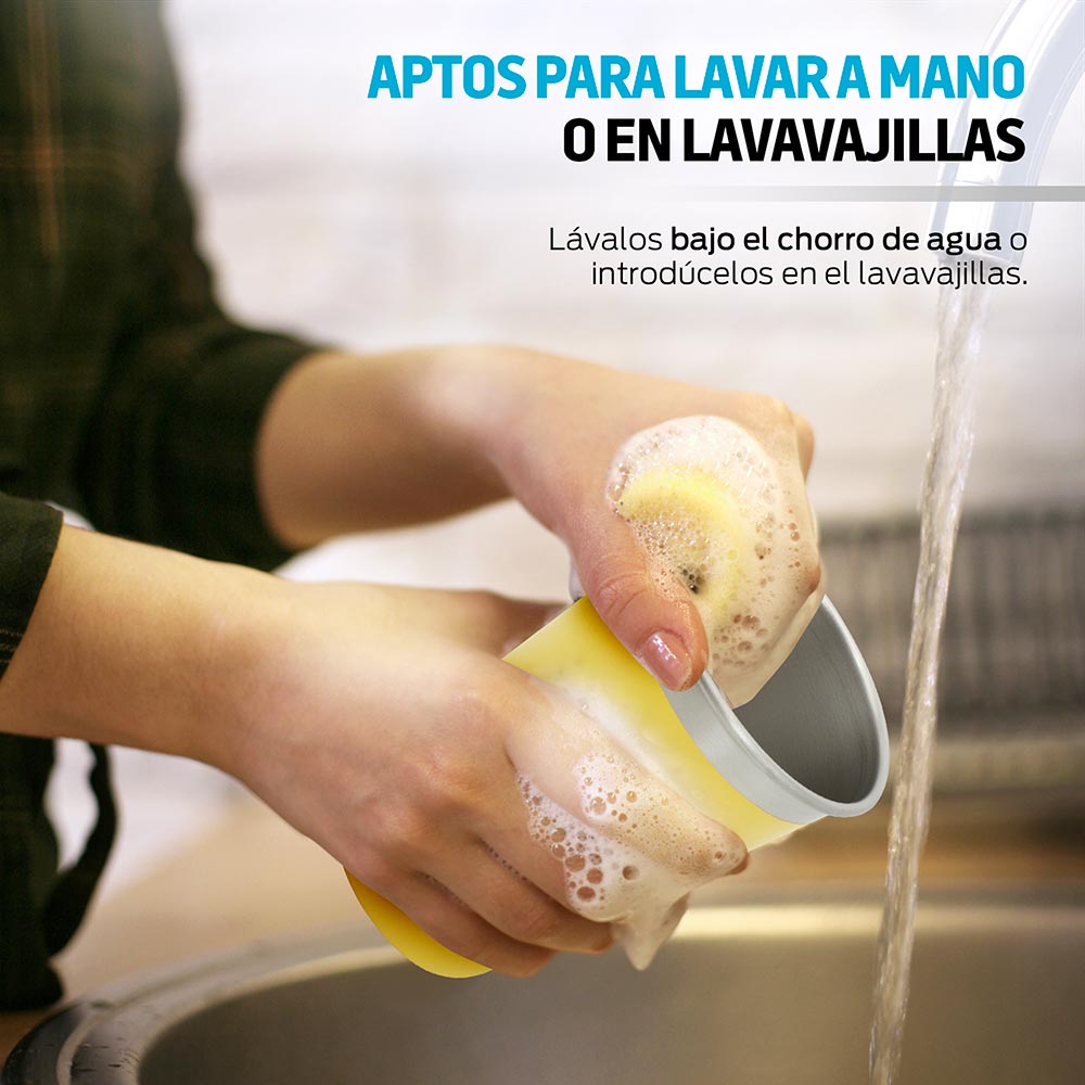 Set de 6 Vasos de Acero Inoxidable de 470 ml