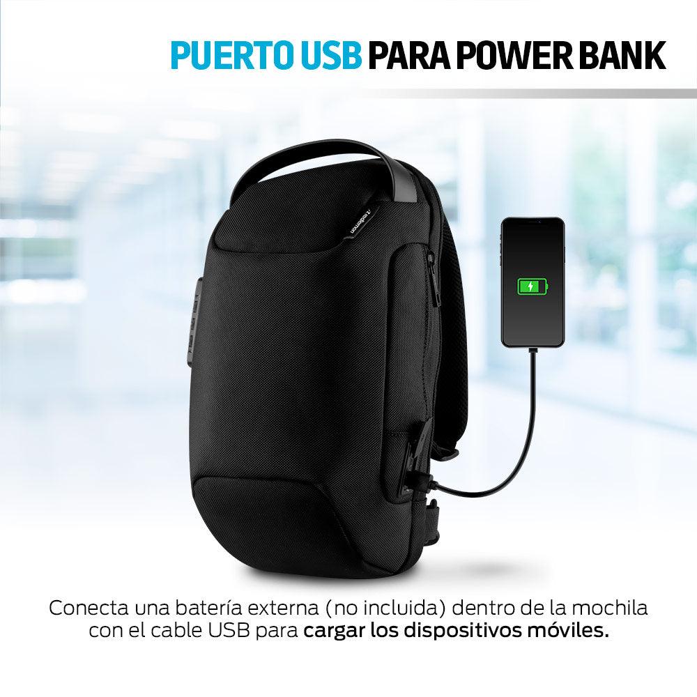 Mochila Crossbody Mini con Candado y Puerto USB