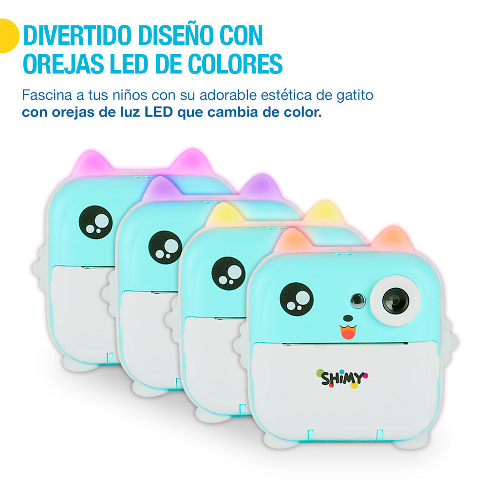 Cámara Fotográfica Digital para Niños con Impresión Instantánea de Fotos