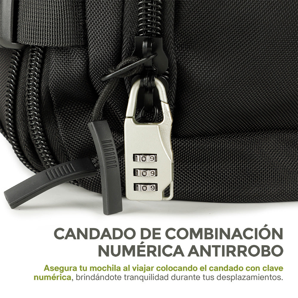 Mochila Expandible de 40 L para Laptop de 18 Pulgadas