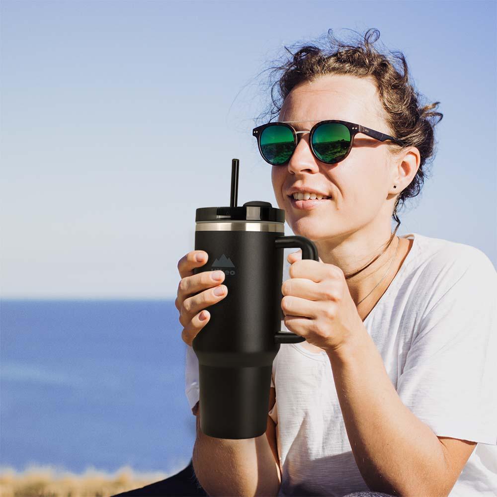 Termo de Viaje de 1.2 L con Asa y Popote HIKEO