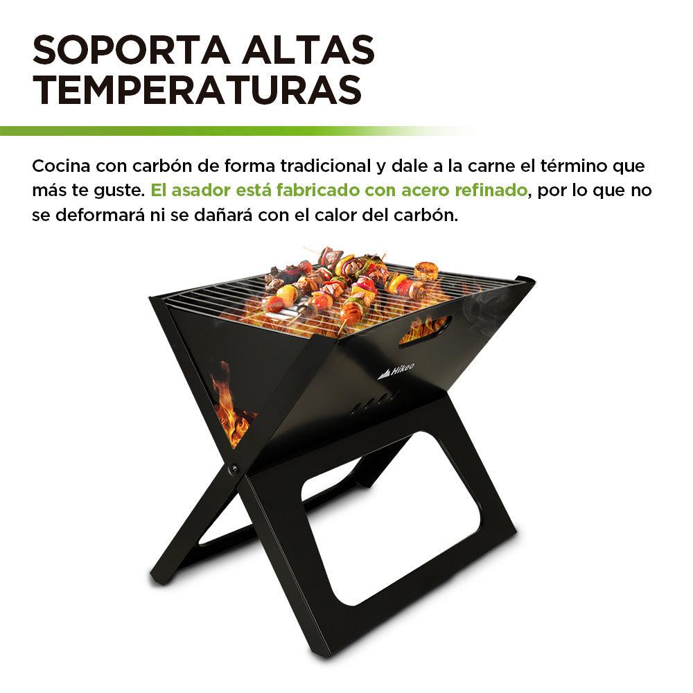 Asador de Carbón Portátil Plegable para Carne Asada Parrillada