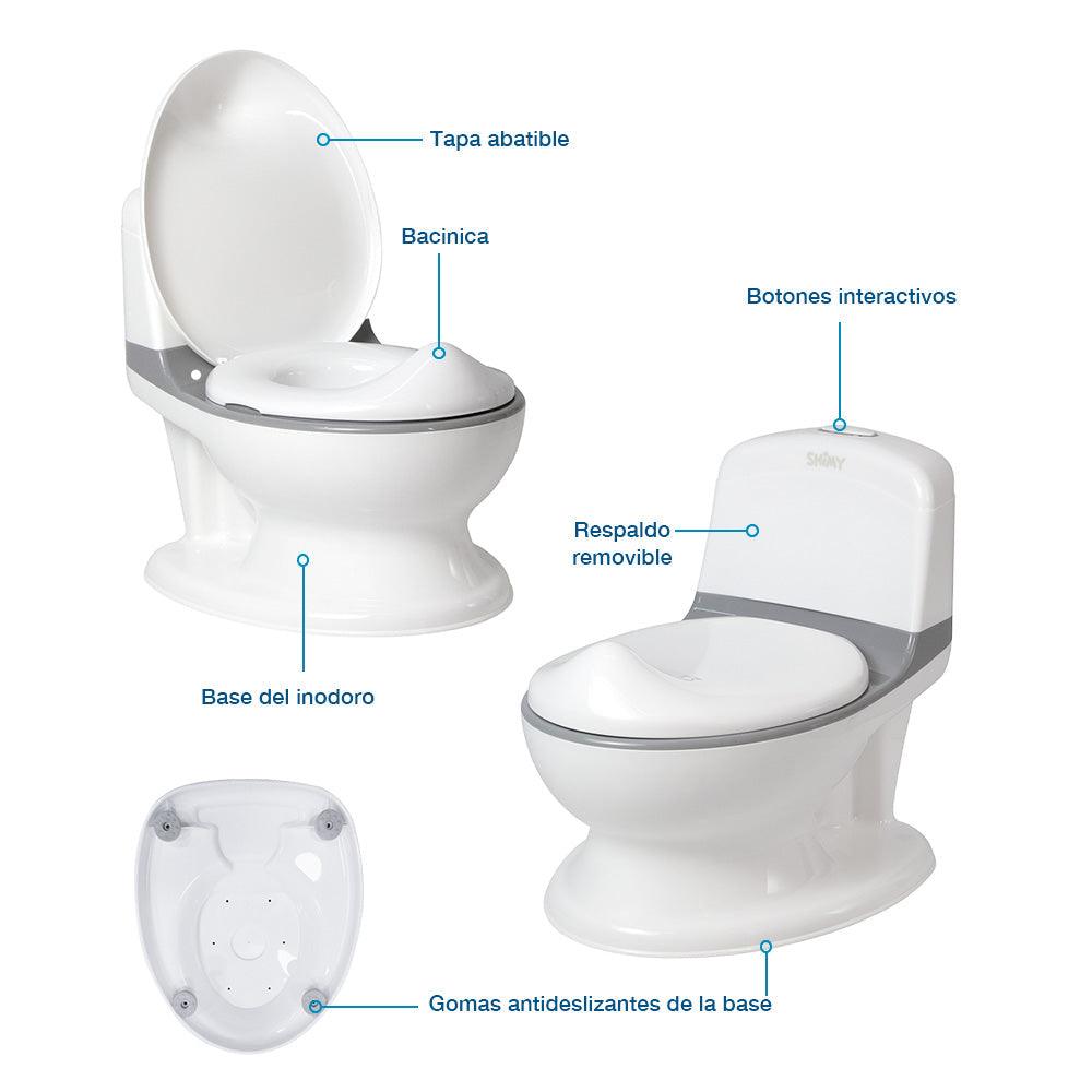 Bañito Entrenador Infantil con Sonido de Descarga Shimy