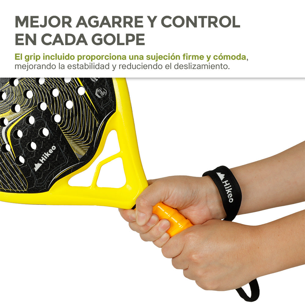 Pala de Pádel Premium con Funda, Pelotas y Grip, Raqueta para todos los Niveles