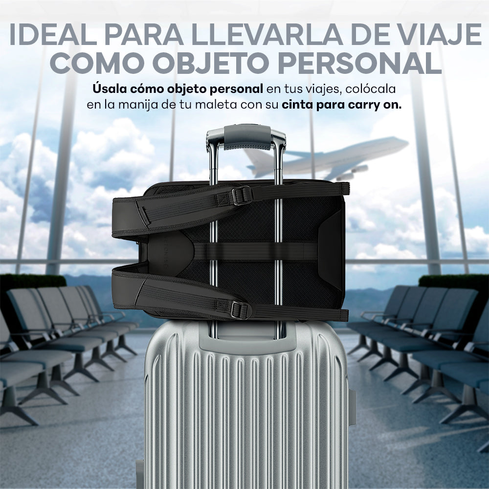Mochila Rígida de 17 L para Laptop de 15.6 Pulgadas con Candado