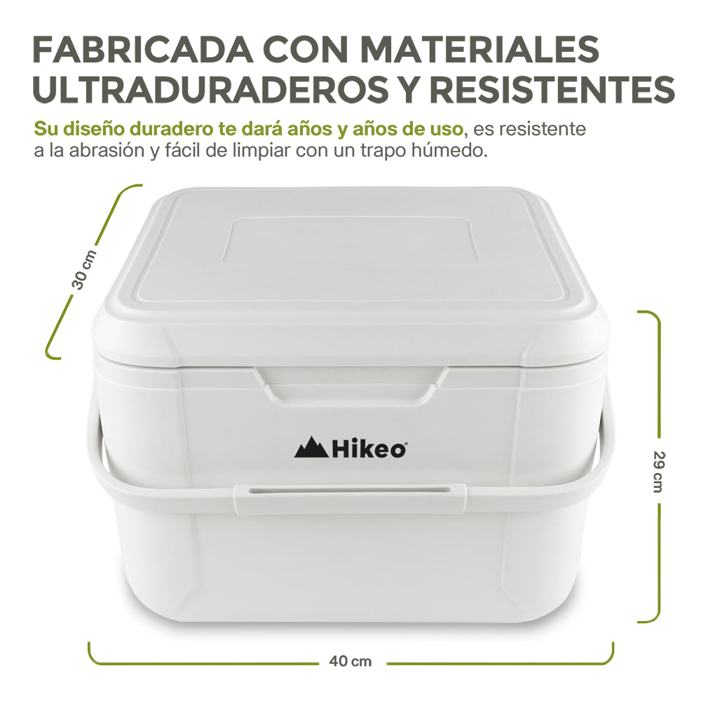 Hielera Rígida de 18 L para 28 Latas con Bloques Fríos HIKEO