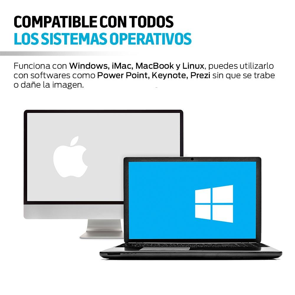 Presentador Inalámbrico USB con Puntero Láser, 20 m