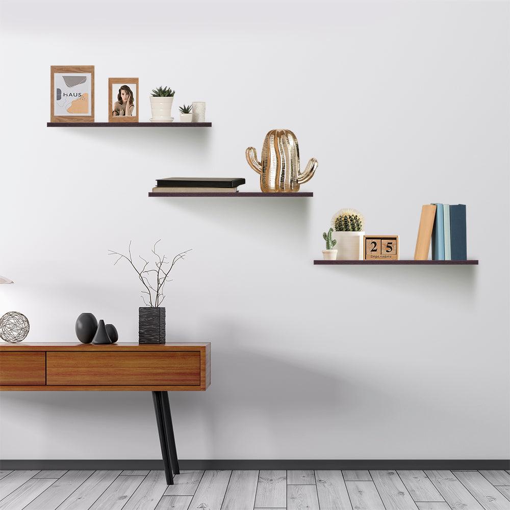 Set de 3 Repisas Flotantes de Madera MDF de 50 x 15 cm
