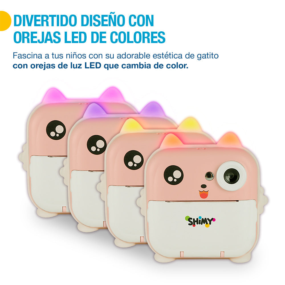 Cámara Fotográfica Digital para Niños con Impresión Instantánea de Fotos