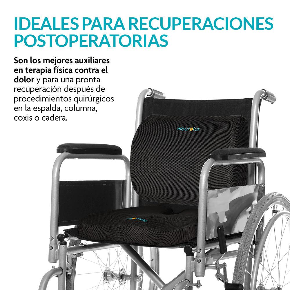 Set de Cojines Memory Foam Lumbar y para Coxis, 2 Piezas