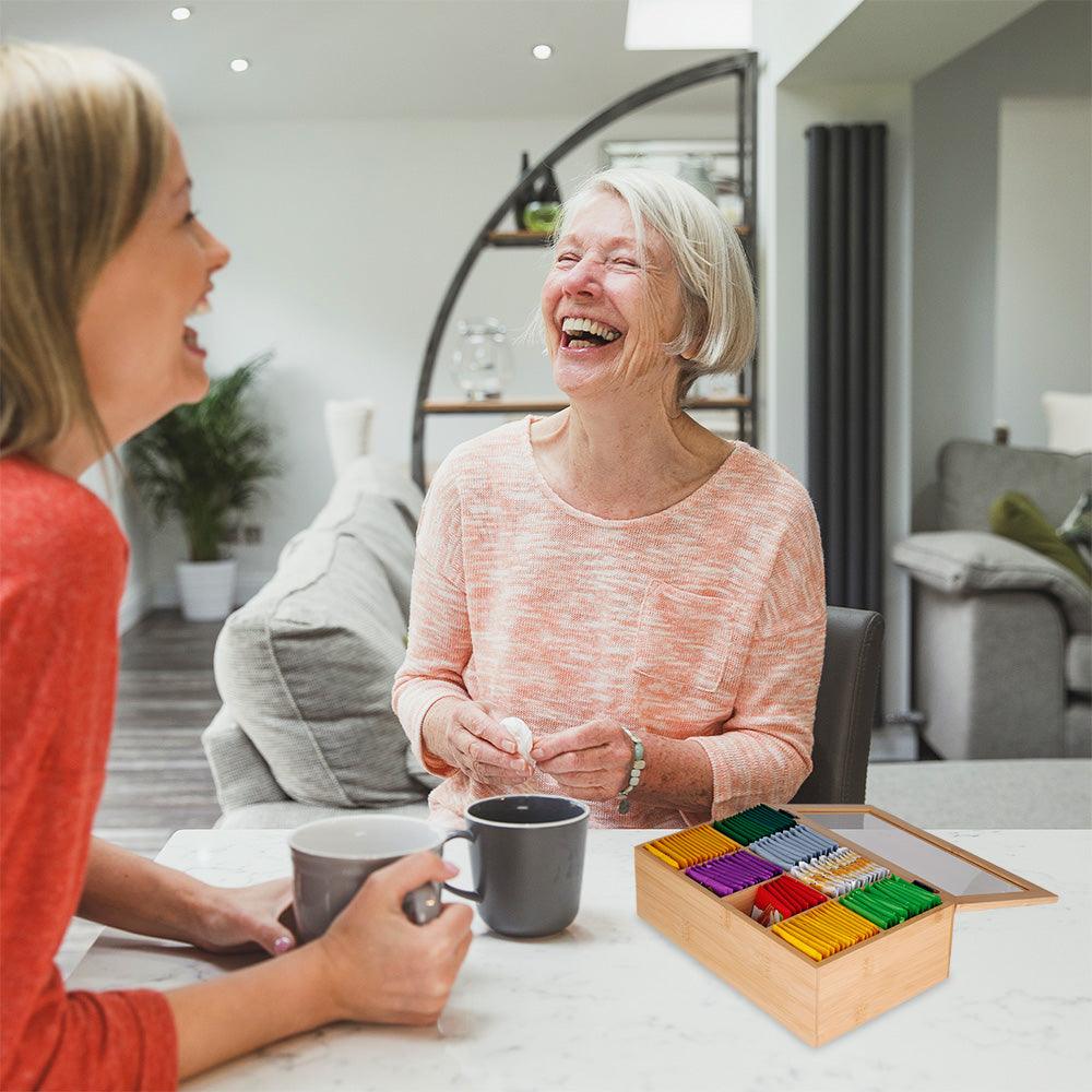 Caja de Bambú para Té con 8 Compartimentos Casa Litus
