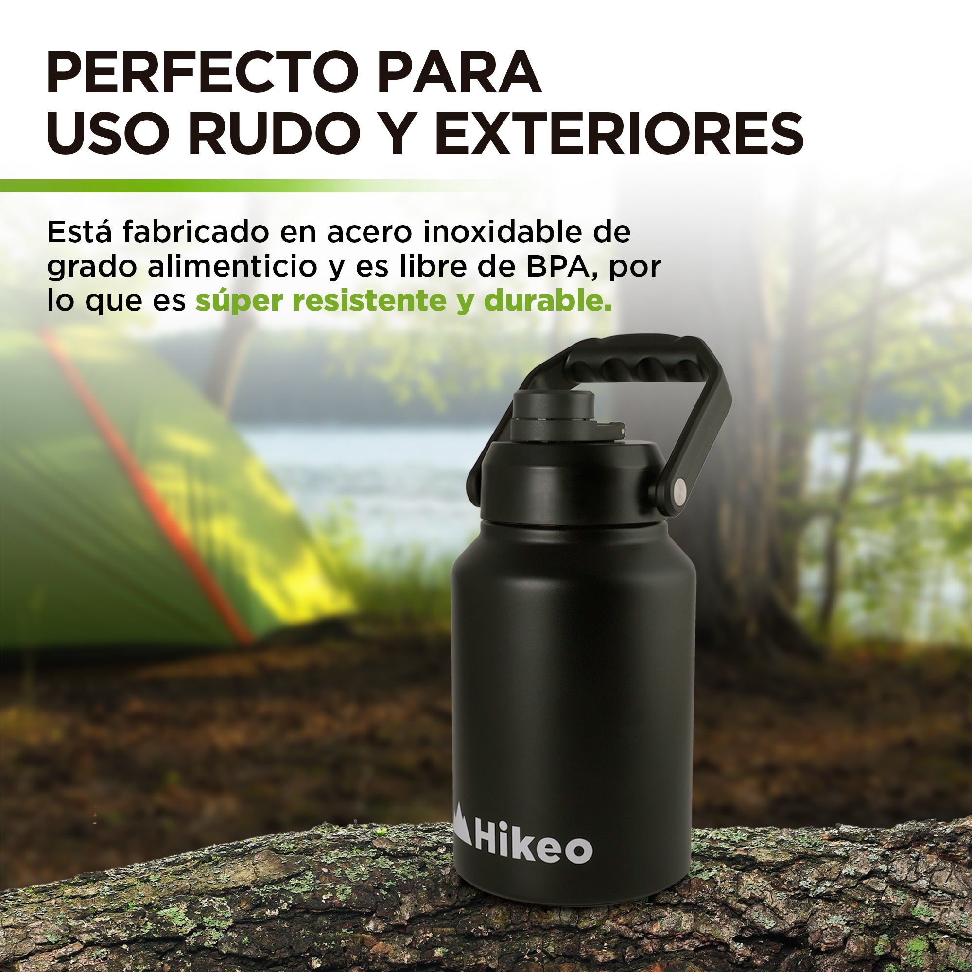 Termo de Acero Inoxidable 1.89 o 3.78 L con Asa HIKEO