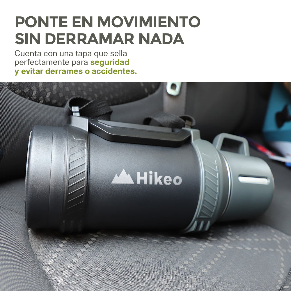 Termo de Acero Inoxidable 1.6 L con Taza y Correa HIKEO