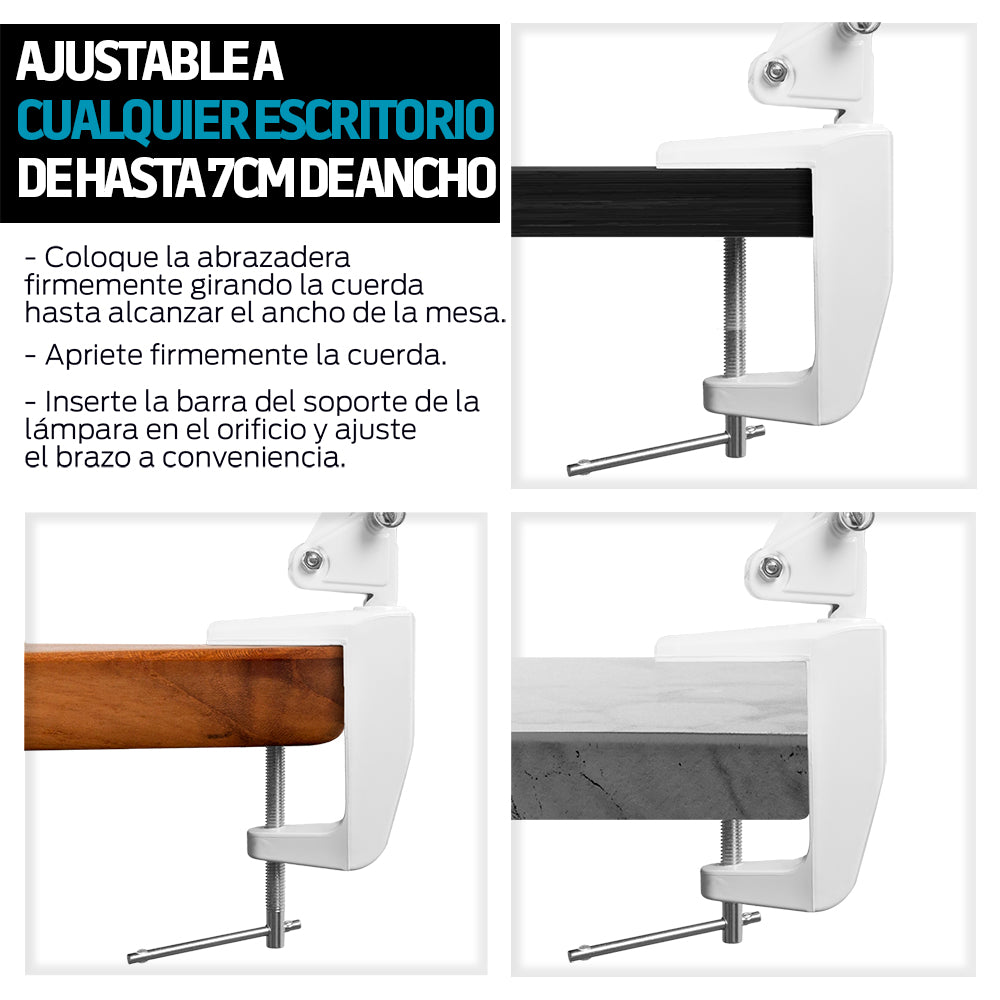Lupa con Luz LED 5x para Escritorio con Brazo Articulado