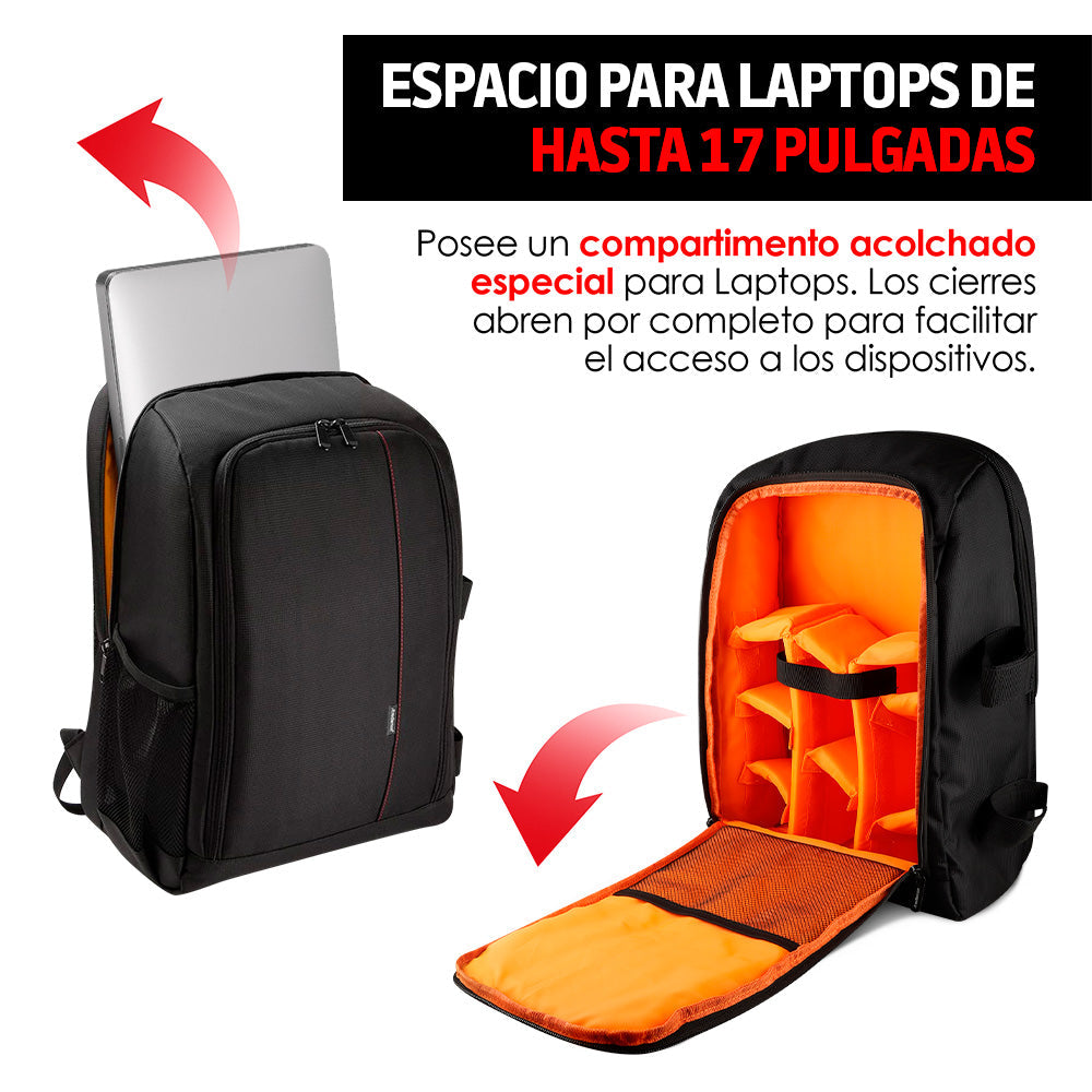 Mochila para Cámara Fotográfica con Compartimentos M-3000