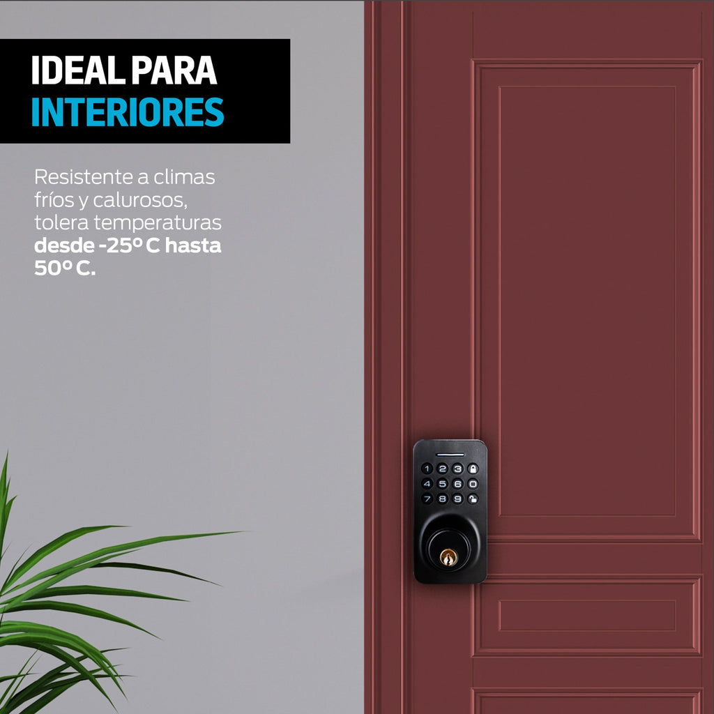 Cerradura inteligente 3 en 1 con app, código y llave