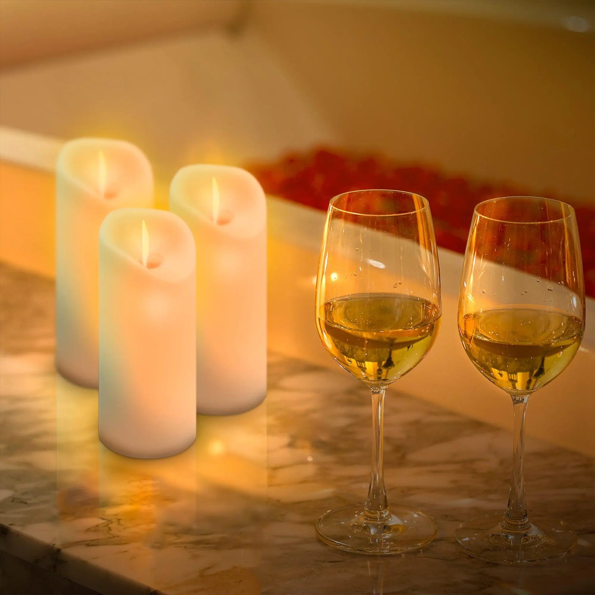 Set de 6 Velas LED con Efecto de Flama y Pilas AA
