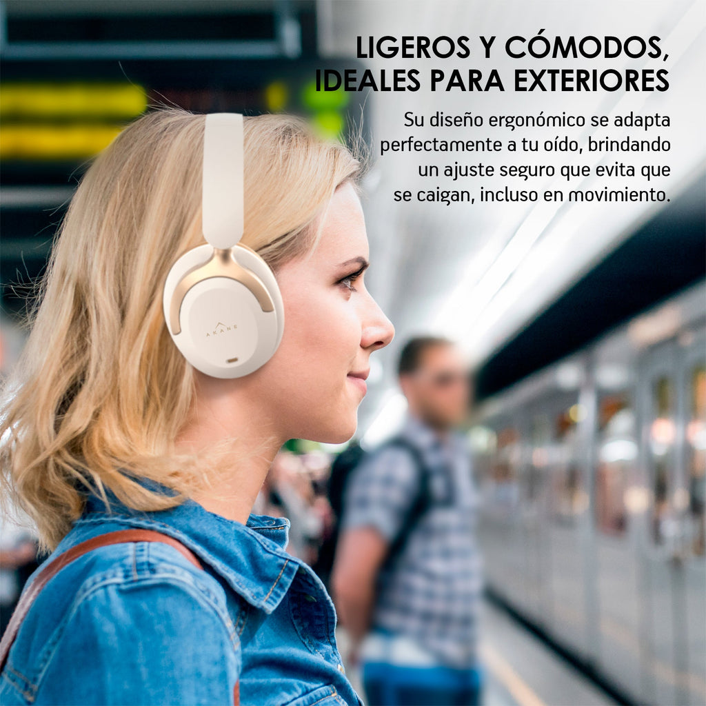 Audífonos Bluetooth 5.4 con Cancelación Activa de Ruido AKANE