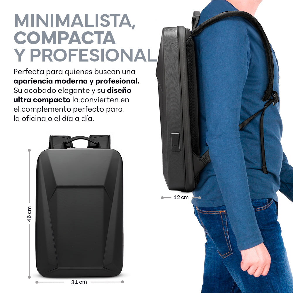 Mochila Rígida de 17 L para Laptop de 15.6 Pulgadas con Candado