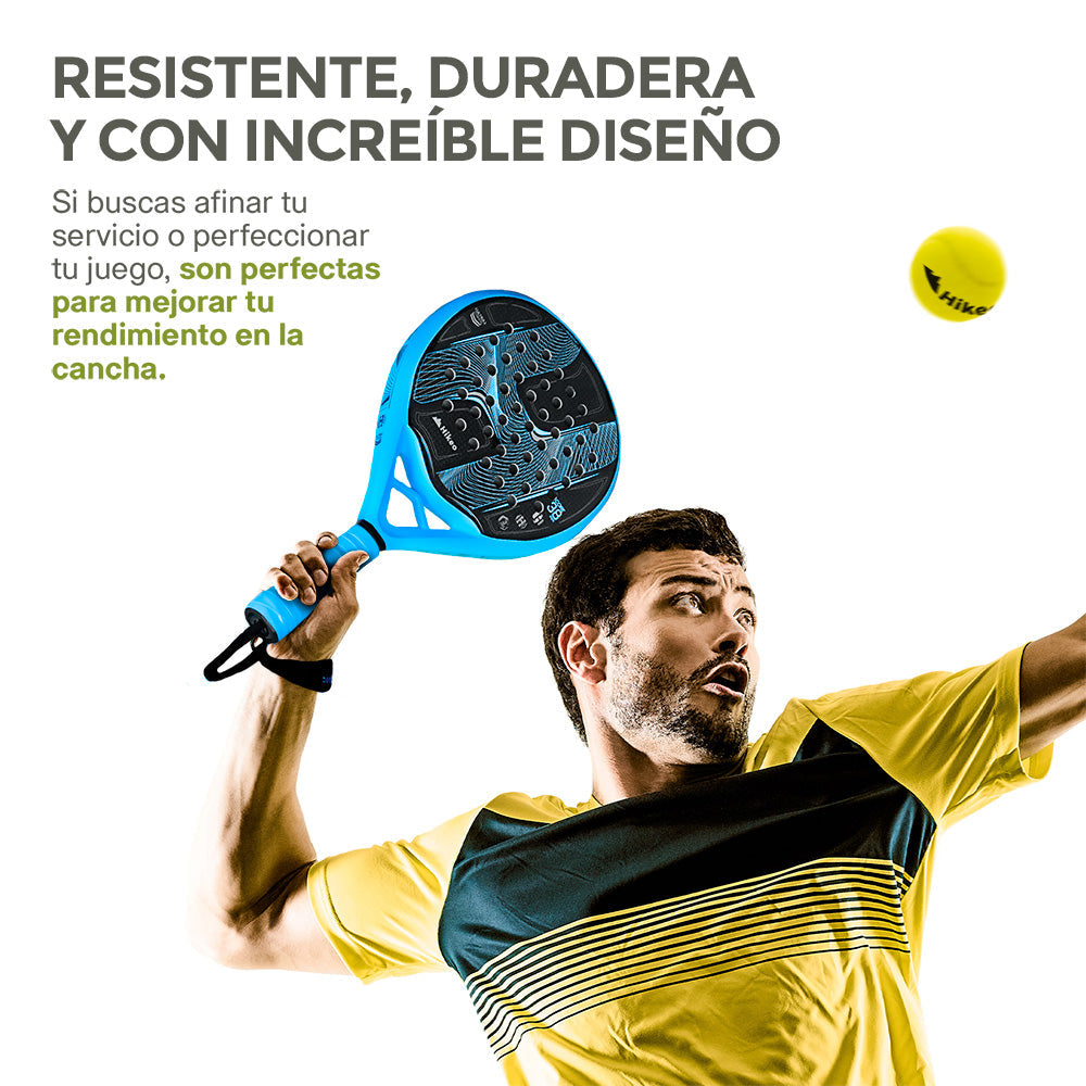 Pala de Pádel Premium con Funda, Pelotas y Grip, Raqueta para todos los Niveles